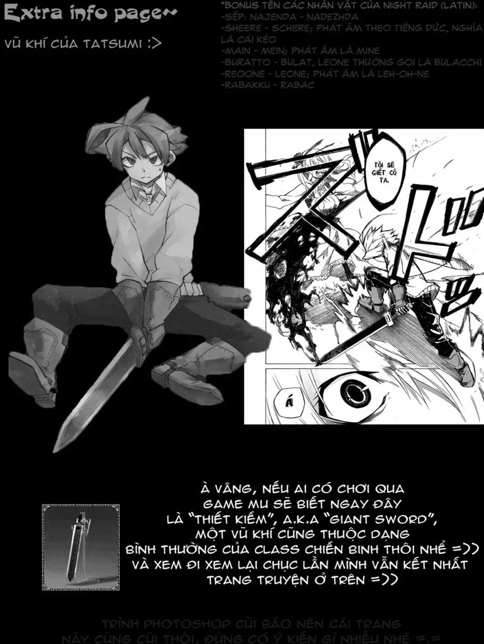 Truyện Tranh Xích Nhãn Sát Thủ - Akame Ga Kill! trang 7