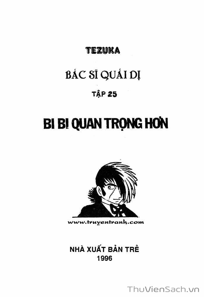 Truyện Tranh Bác Sĩ Quái Dị - Black Jack trang 3