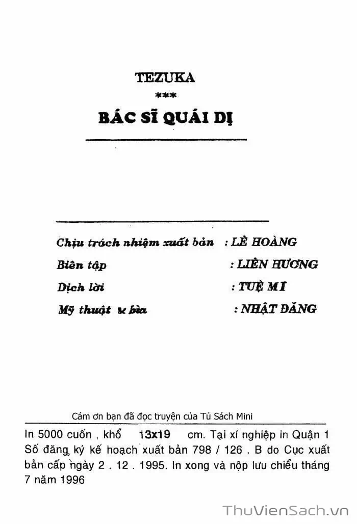 Truyện Tranh Bác Sĩ Quái Dị - Black Jack trang 3