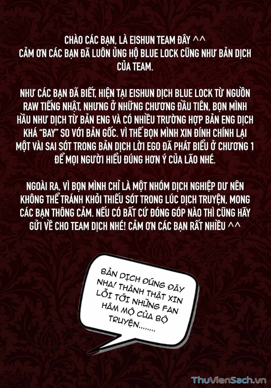 Truyện Tranh Tiền Đạo Số 1 - Blue Lock trang 5