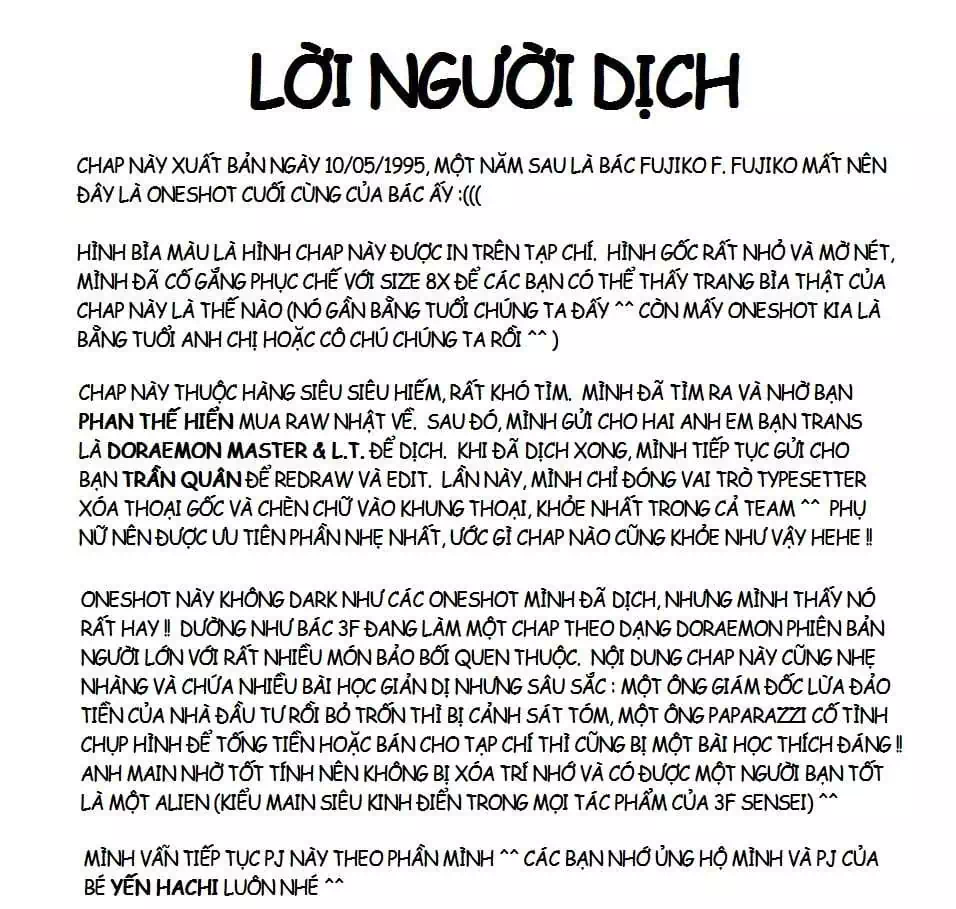 Truyện Tranh Các One-Shot Của Fujiko F. Fujio trang 2