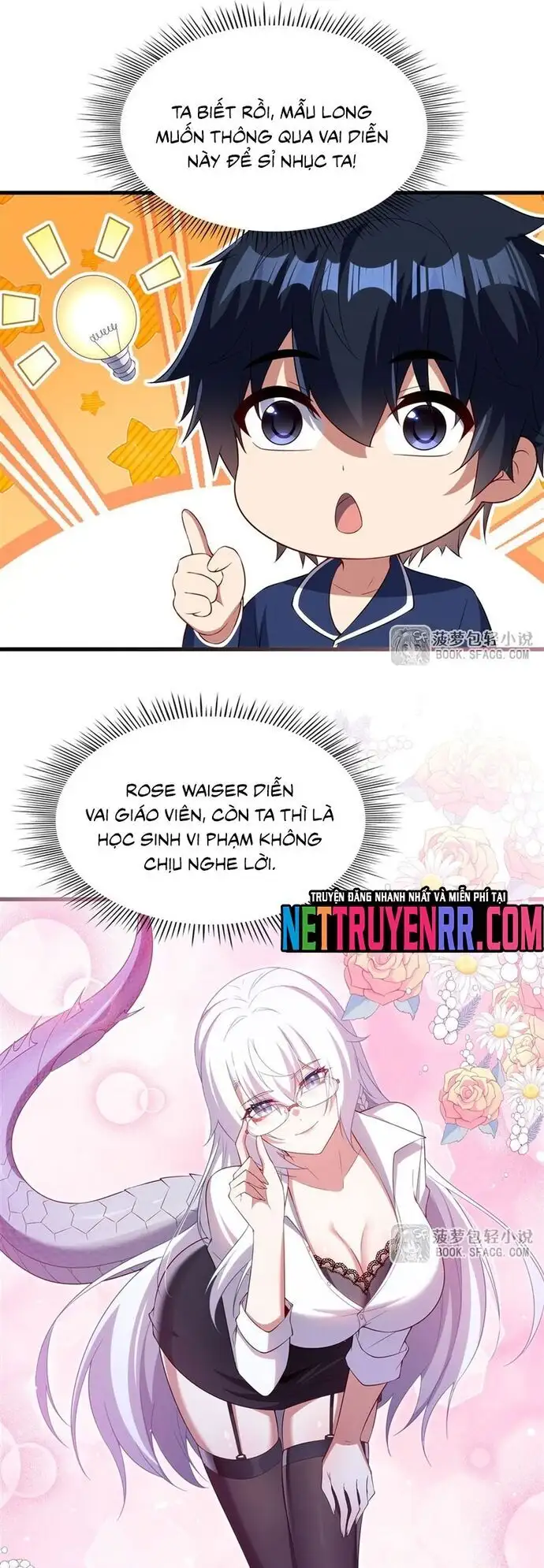 Truyện Tranh Im Miệng Đi Ác Long Ta Không Muốn Cùng Ngươi Trông Trẻ Đâu! trang 4