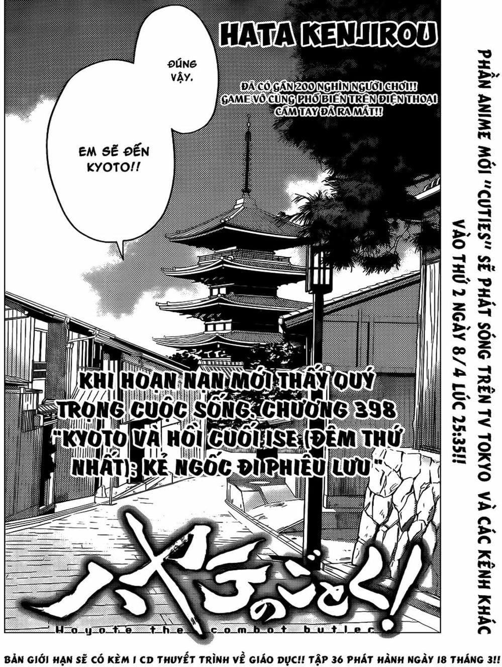 Truyện Tranh Chàng Quản Gia - Hayate No Gotoku trang 4