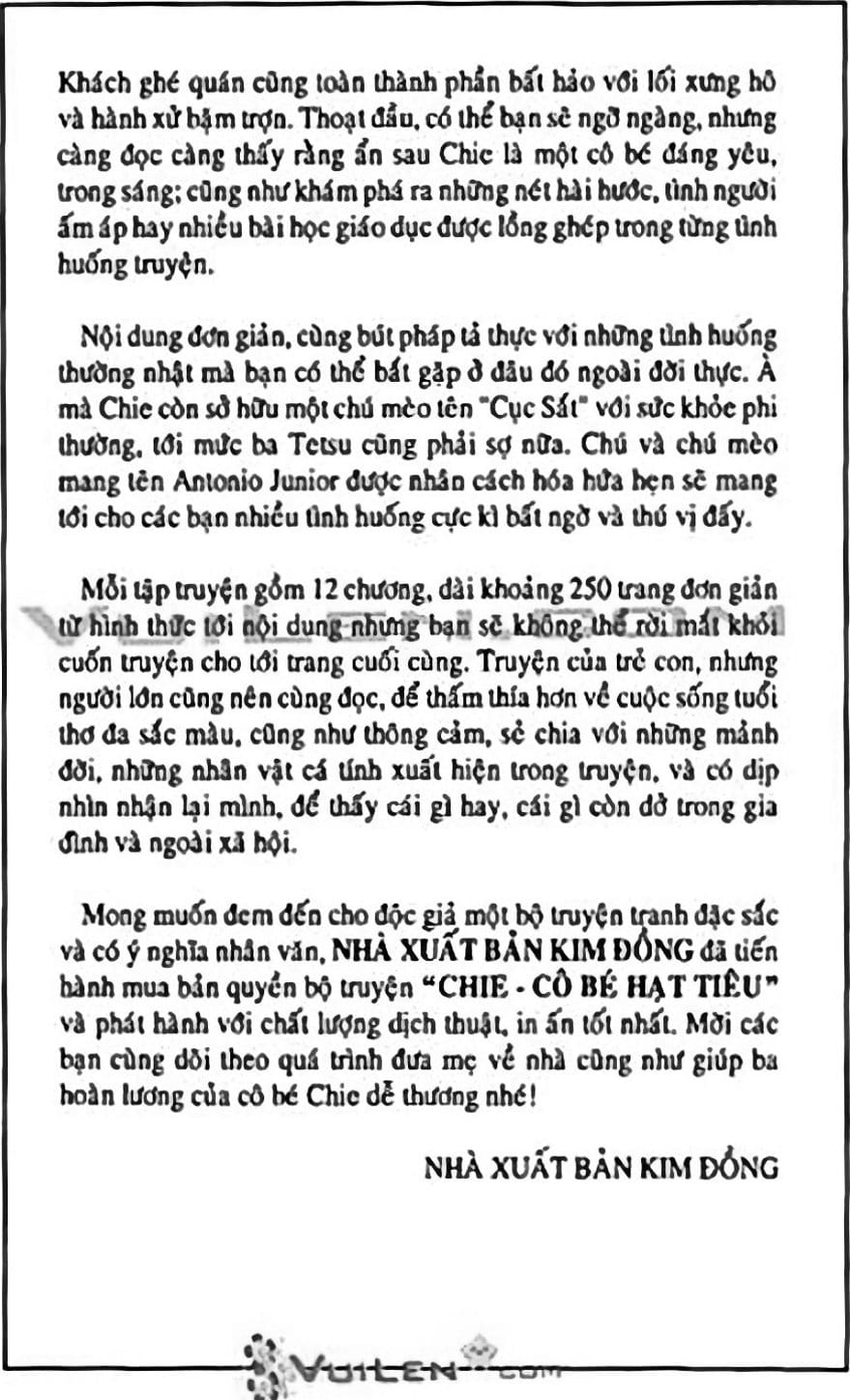 Truyện Tranh Chie - Cô Bé Hạt Tiêu trang 2