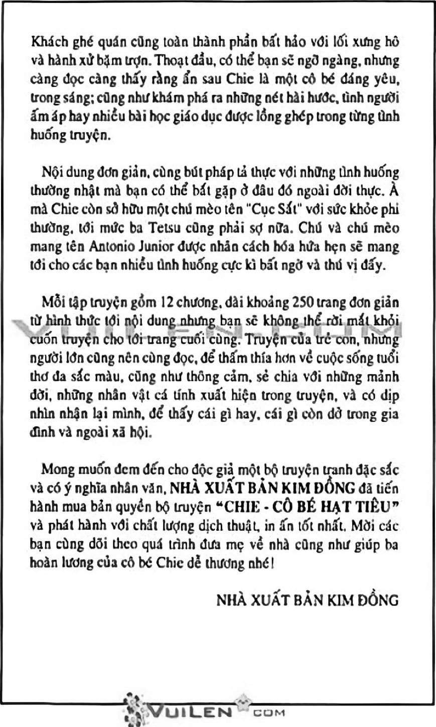 Truyện Tranh Chie - Cô Bé Hạt Tiêu trang 2