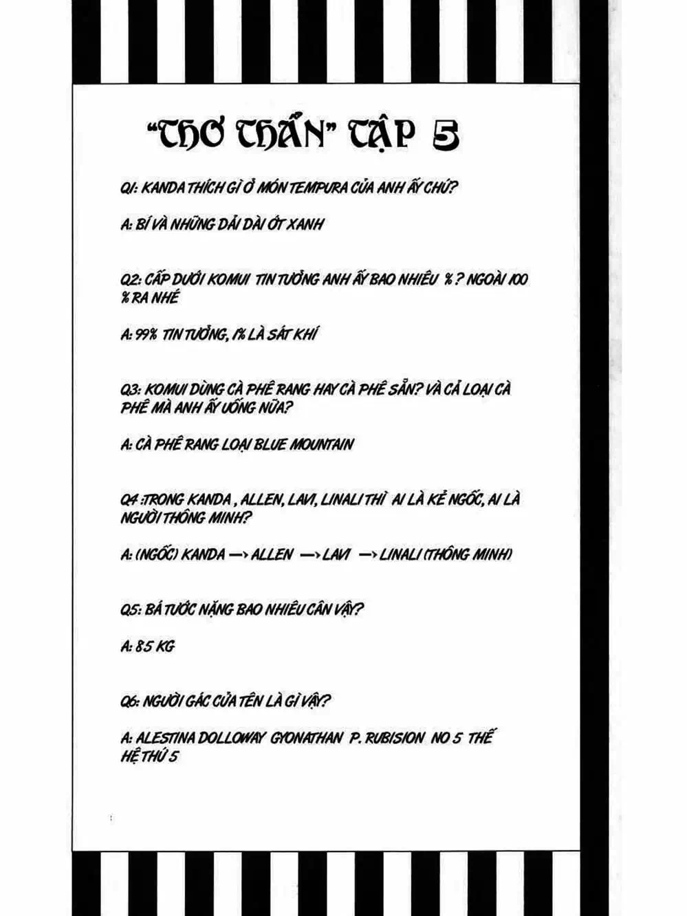 Truyện Tranh Quái Vật Sinh Ra Từ Linh Hồn Chết Chóc - D. Gray-Man trang 8