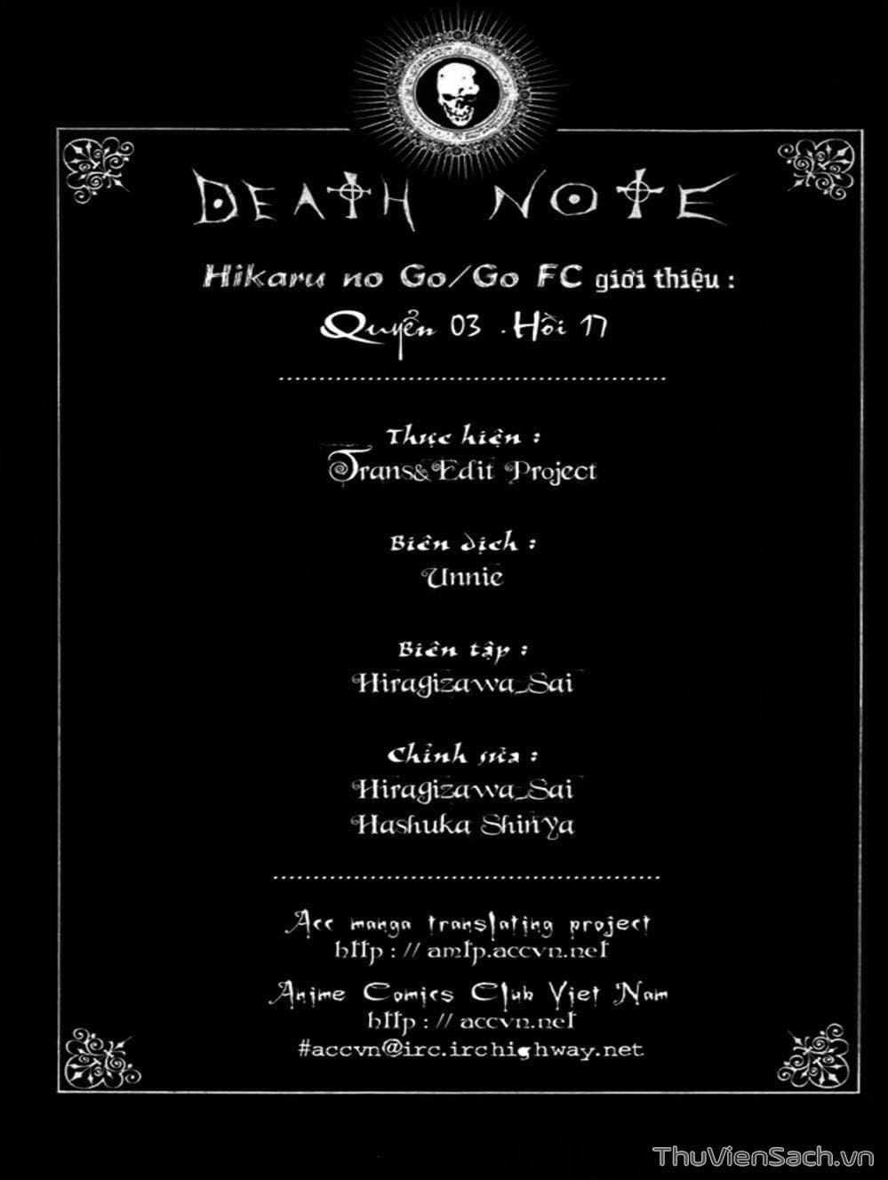 Truyện Tranh Cuốn Sổ Thiên Mệnh - Death Note trang 3
