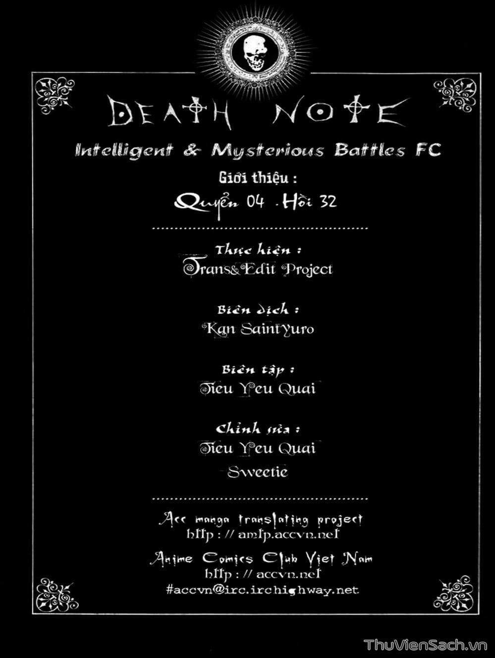 Truyện Tranh Cuốn Sổ Thiên Mệnh - Death Note trang 3
