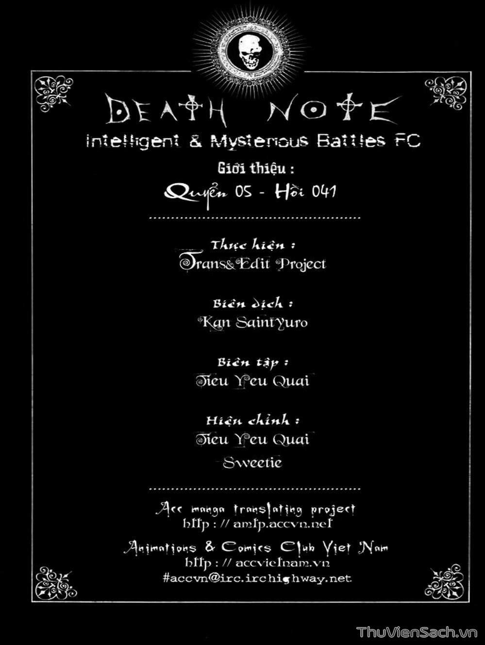 Truyện Tranh Cuốn Sổ Thiên Mệnh - Death Note trang 3
