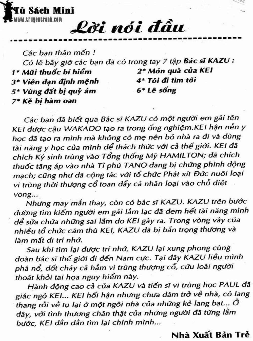 Truyện Tranh Bác Sĩ K - Doctor K trang 3