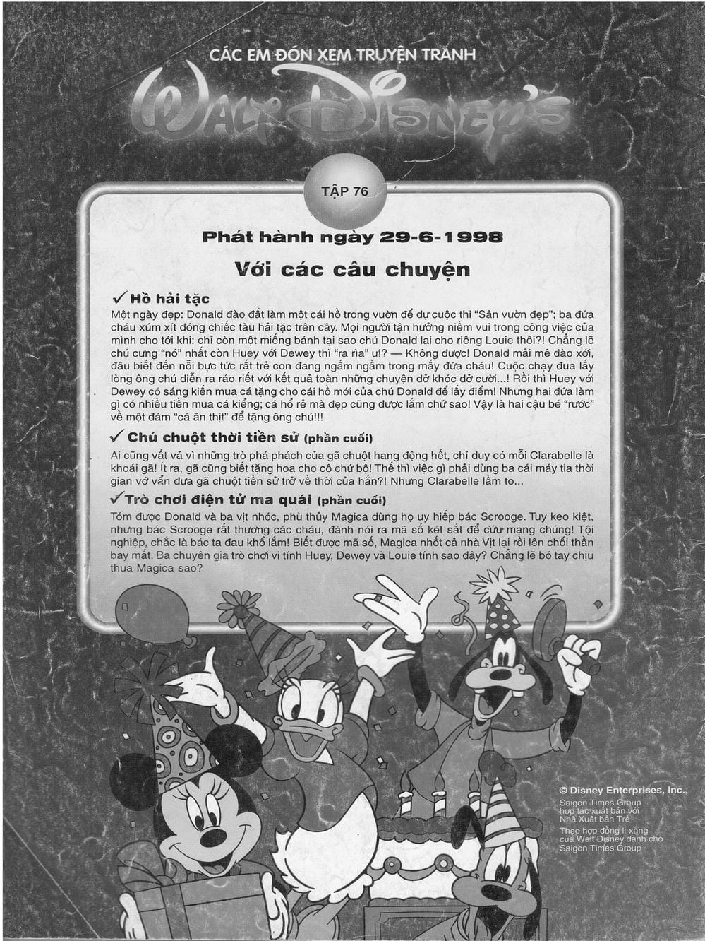 Truyện Tranh Donald Và Bạn Hữu trang 2