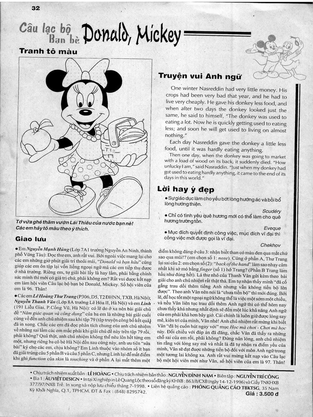 Truyện Tranh Donald Và Bạn Hữu trang 2