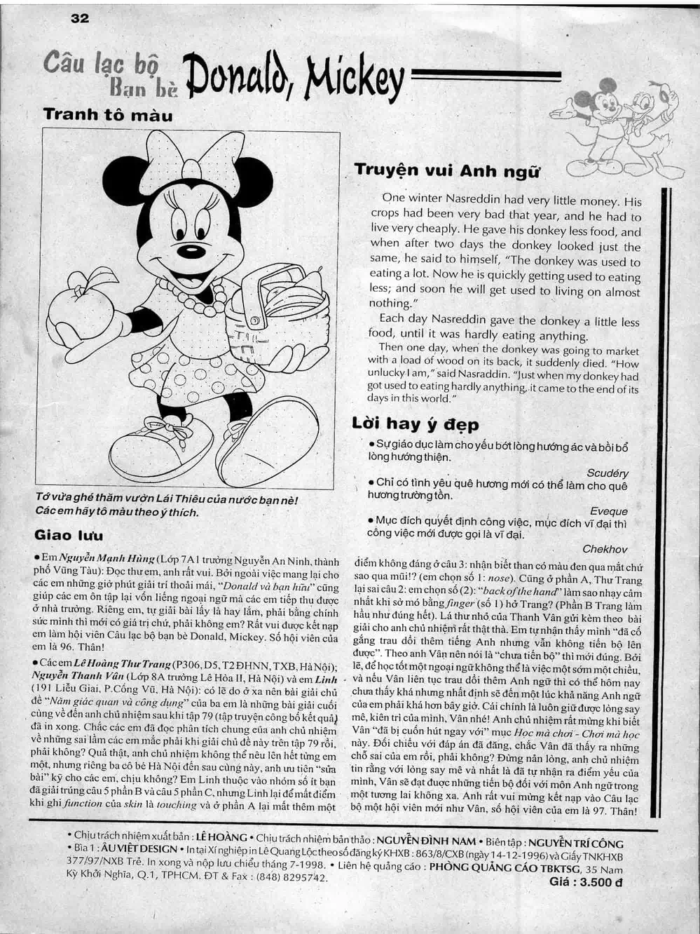 Truyện Tranh Donald Và Bạn Hữu trang 2