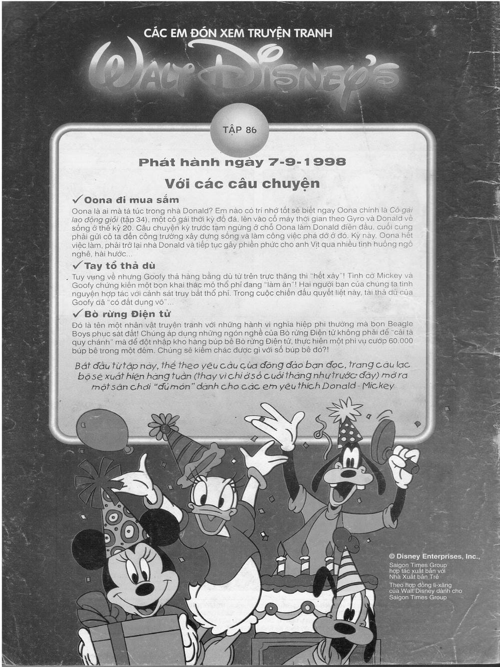 Truyện Tranh Donald Và Bạn Hữu trang 2