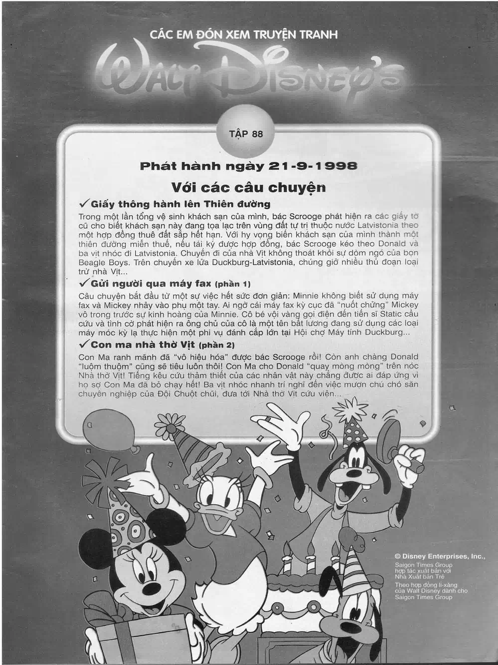Truyện Tranh Donald Và Bạn Hữu trang 2