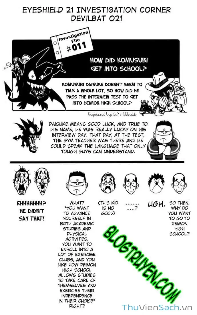 Truyện Tranh Lá Chắn Mắt - Eyeshield 21 trang 6