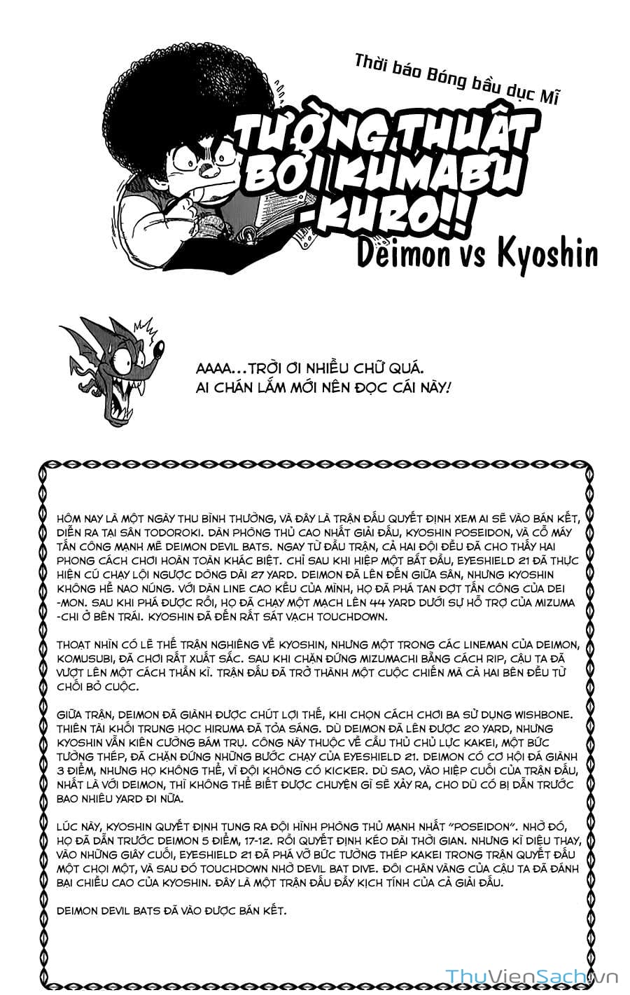Truyện Tranh Lá Chắn Mắt - Eyeshield 21 trang 6