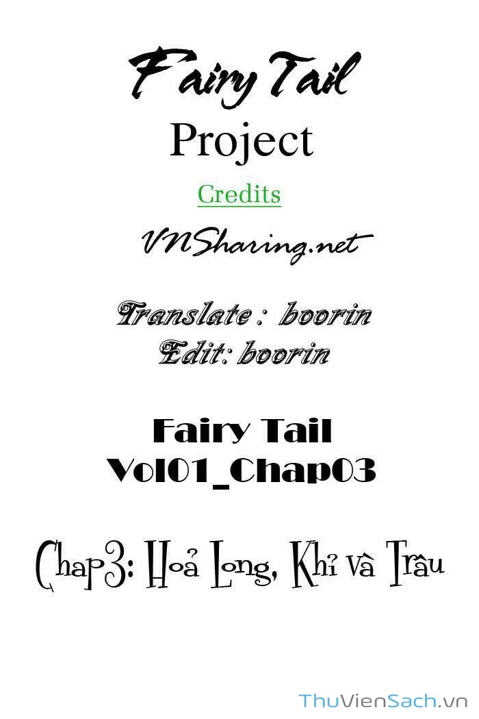 Truyện Tranh Hội Pháp Sư - Fairy Tail trang 2