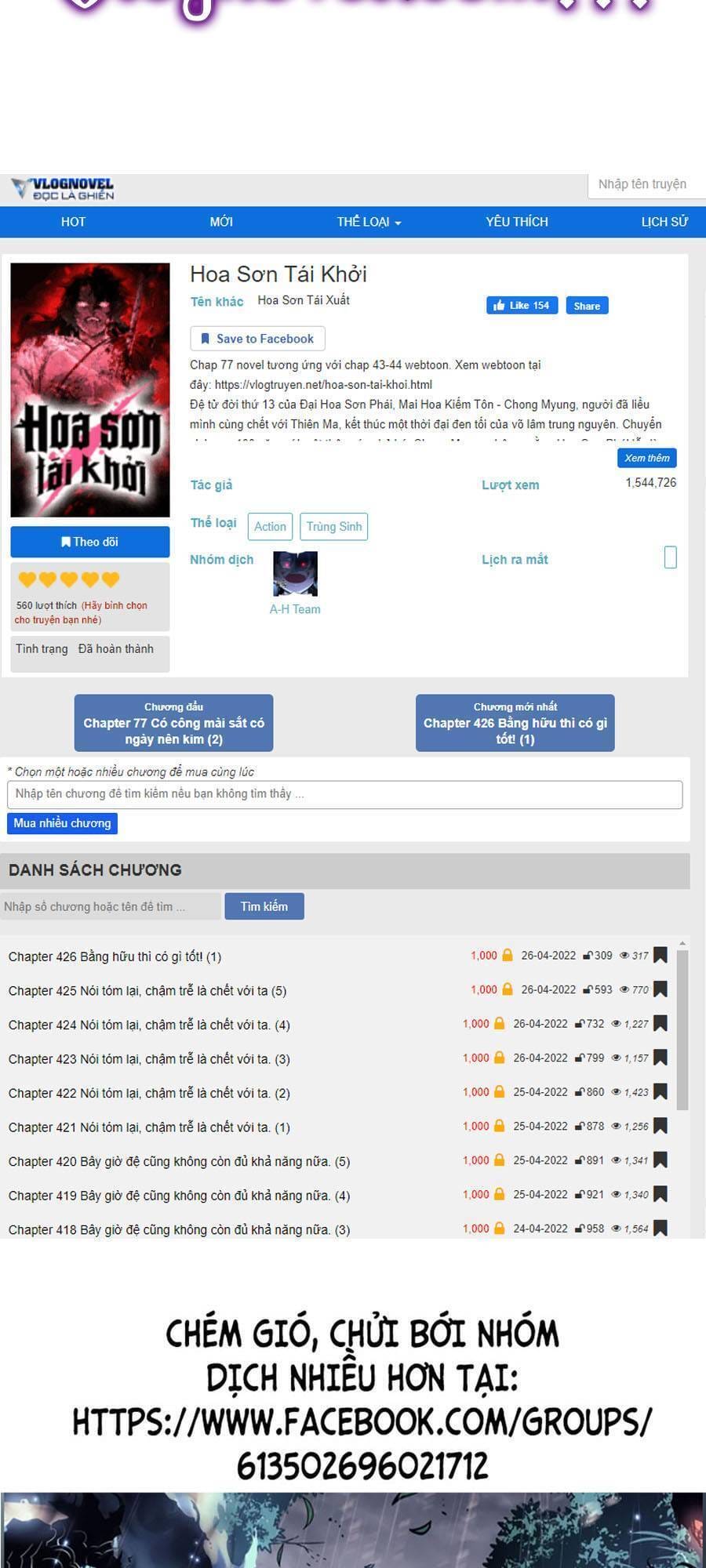 Truyện Tranh Hoa Sơn Tái Khởi trang 6