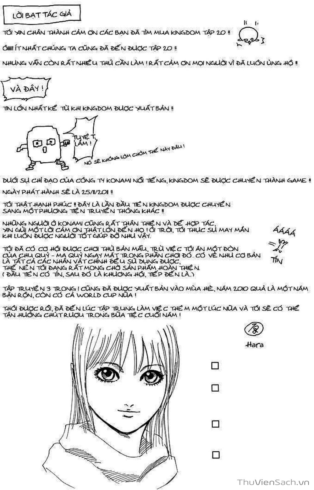 Truyện Tranh Kingdom - Vương Giả Thiên Hạ trang 4