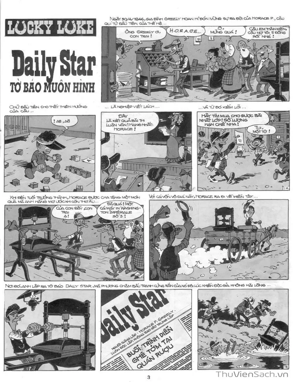Truyện Tranh Cuộc Phiêu Lưu Kỳ Thú Của Lucky Luke trang 3