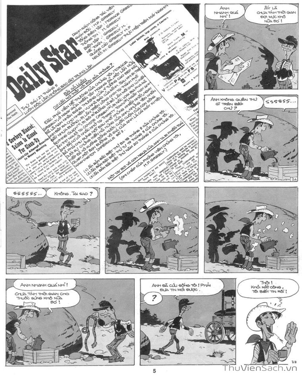 Truyện Tranh Cuộc Phiêu Lưu Kỳ Thú Của Lucky Luke trang 3