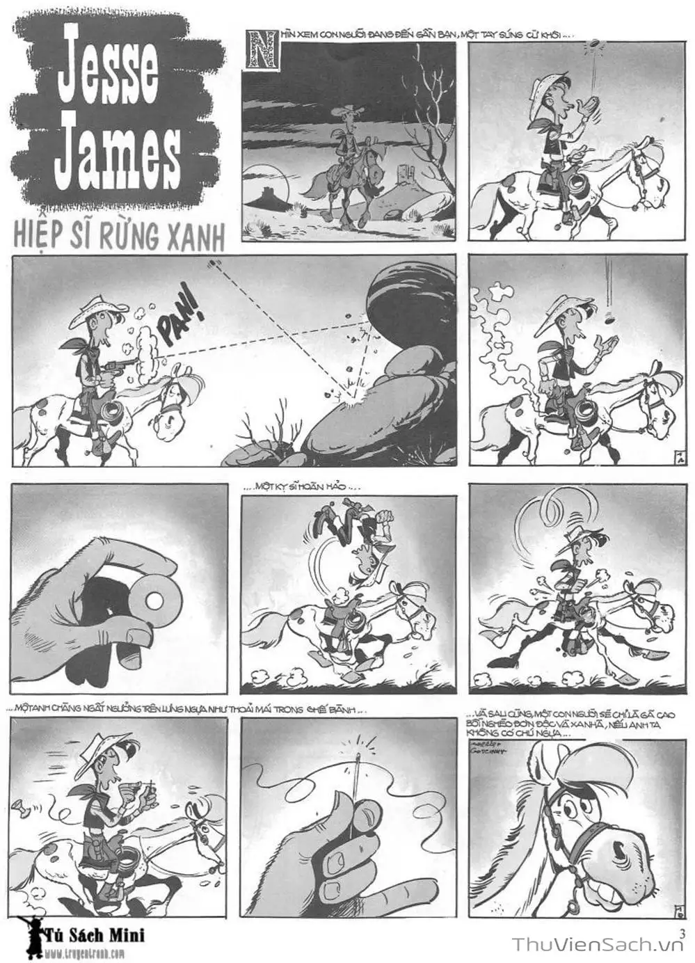 Truyện Tranh Cuộc Phiêu Lưu Kỳ Thú Của Lucky Luke trang 3