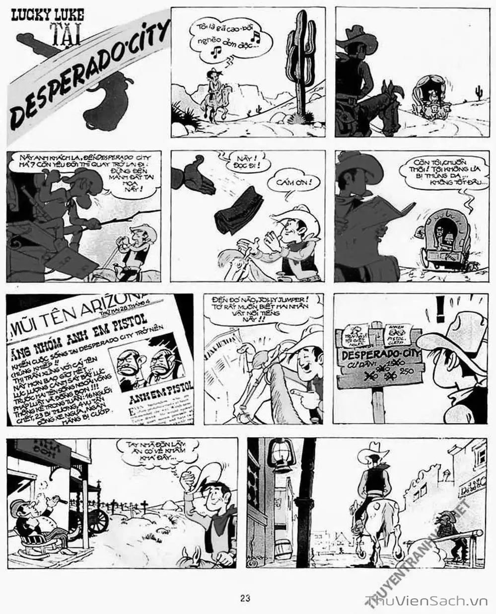 Truyện Tranh Cuộc Phiêu Lưu Kỳ Thú Của Lucky Luke trang 3