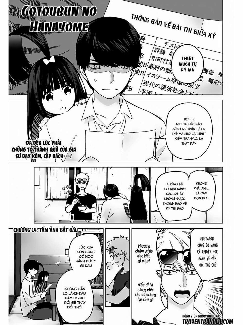 Truyện Tranh Nhà Có 5 Nàng Dâu - Gotoubun No Hanayome trang 6