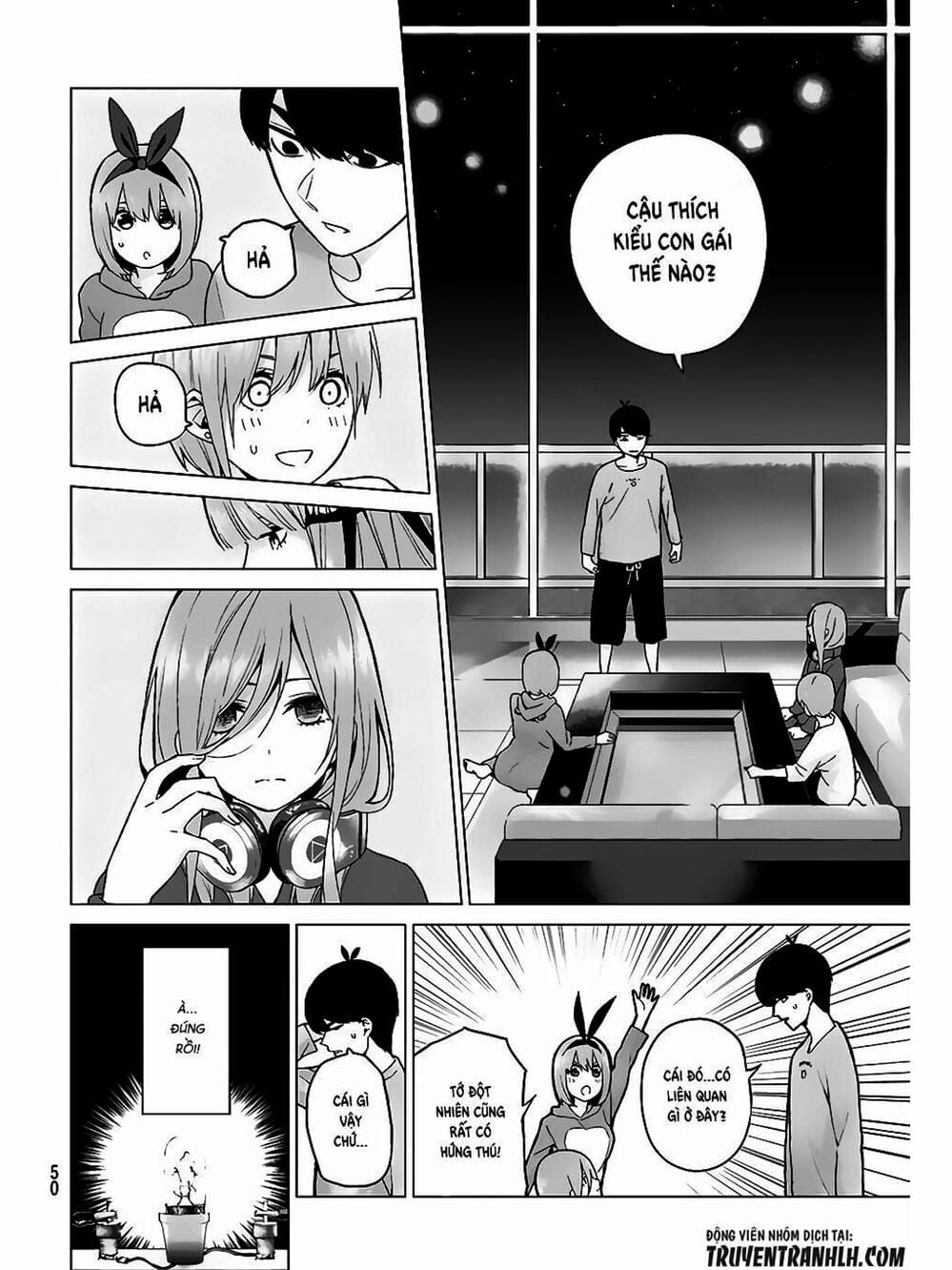 Truyện Tranh Nhà Có 5 Nàng Dâu - Gotoubun No Hanayome trang 6