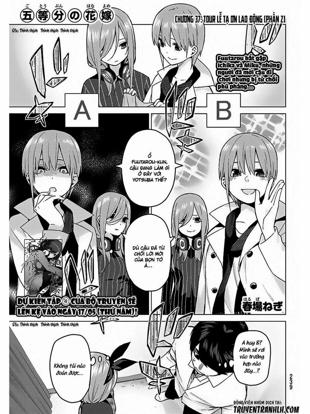 Truyện Tranh Nhà Có 5 Nàng Dâu - Gotoubun No Hanayome trang 6