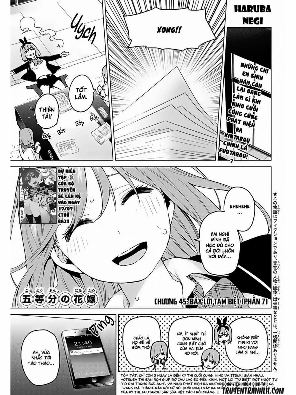 Truyện Tranh Nhà Có 5 Nàng Dâu - Gotoubun No Hanayome trang 6