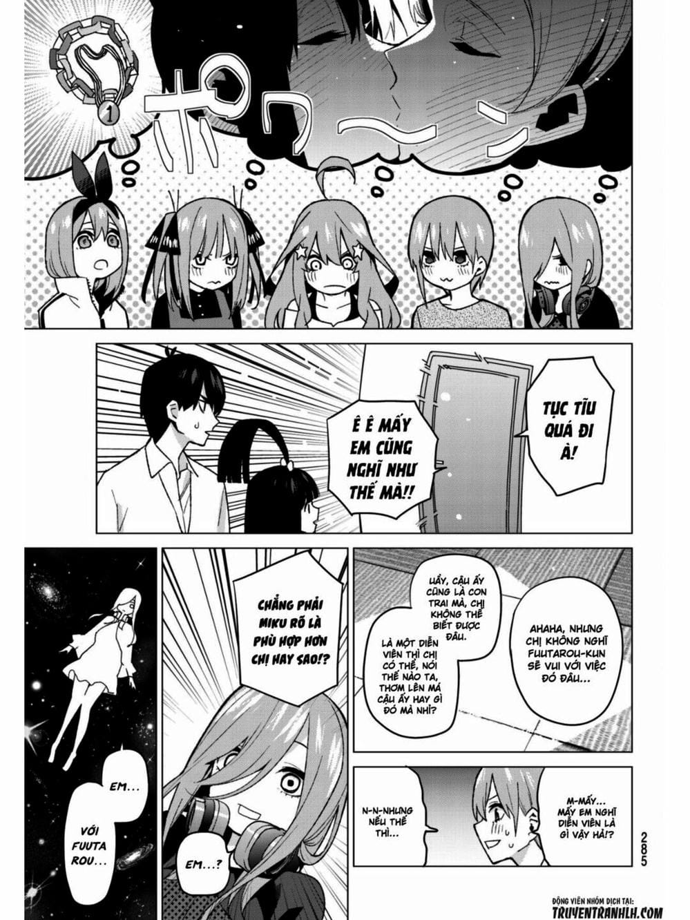 Truyện Tranh Nhà Có 5 Nàng Dâu - Gotoubun No Hanayome trang 6