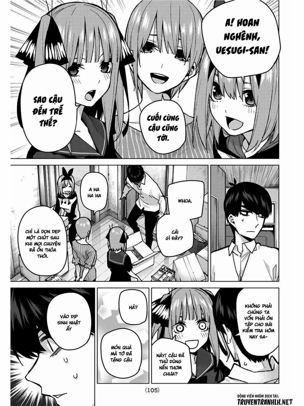 Truyện Tranh Nhà Có 5 Nàng Dâu - Gotoubun No Hanayome trang 6