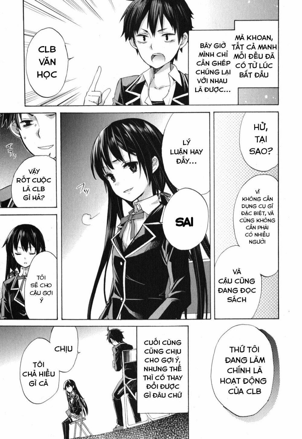 Truyện Tranh Chuyện Tình Thanh Xuân Bi Hài Của Tôi Quả Nhiên Là Sai Lầm - Oregairu trang 6