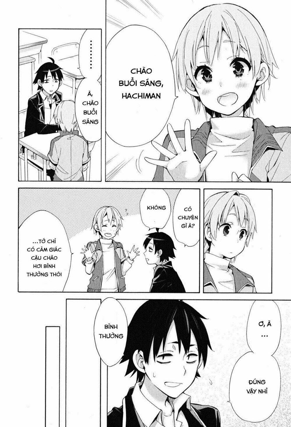 Truyện Tranh Chuyện Tình Thanh Xuân Bi Hài Của Tôi Quả Nhiên Là Sai Lầm - Oregairu trang 6