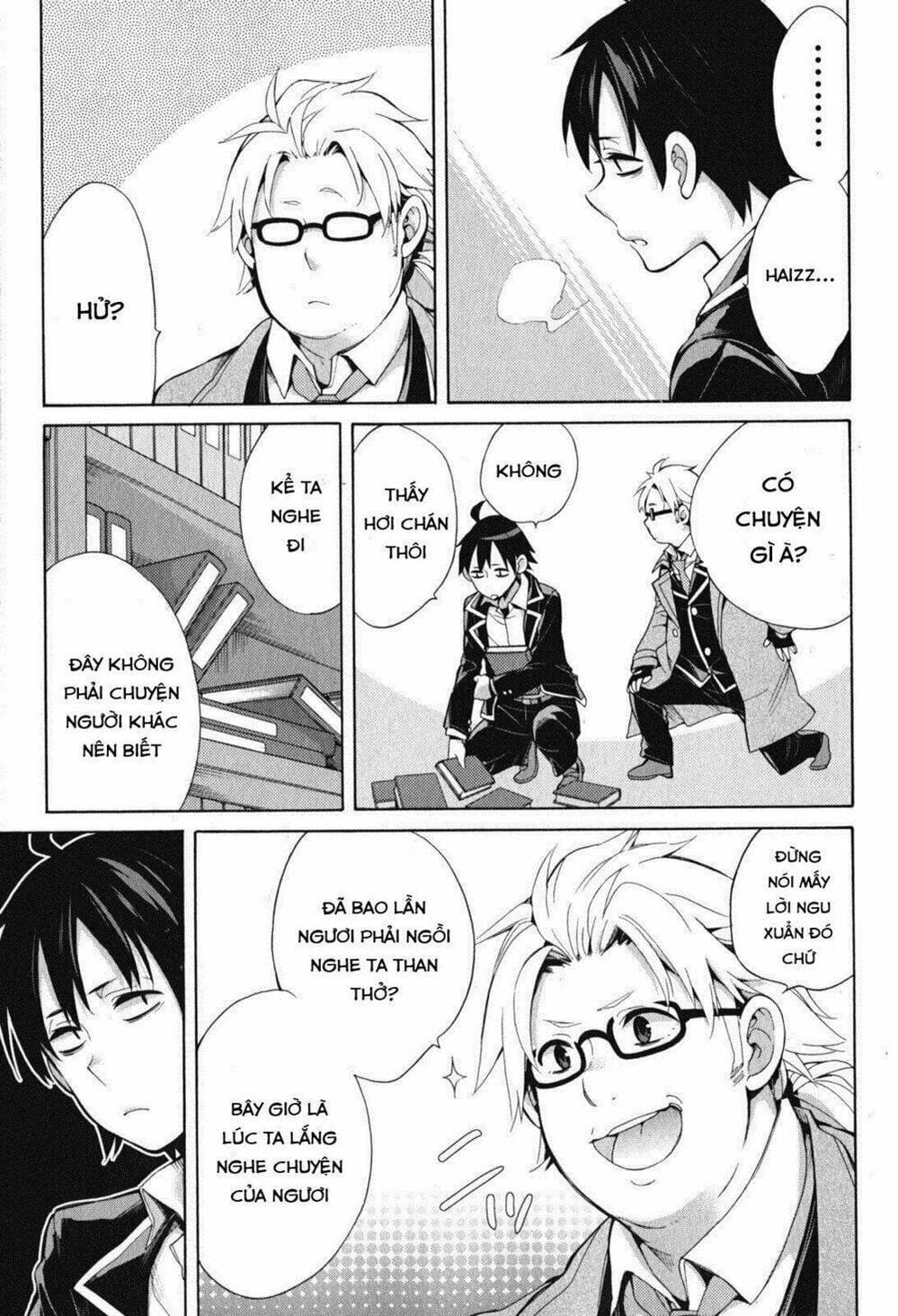 Truyện Tranh Chuyện Tình Thanh Xuân Bi Hài Của Tôi Quả Nhiên Là Sai Lầm - Oregairu trang 6