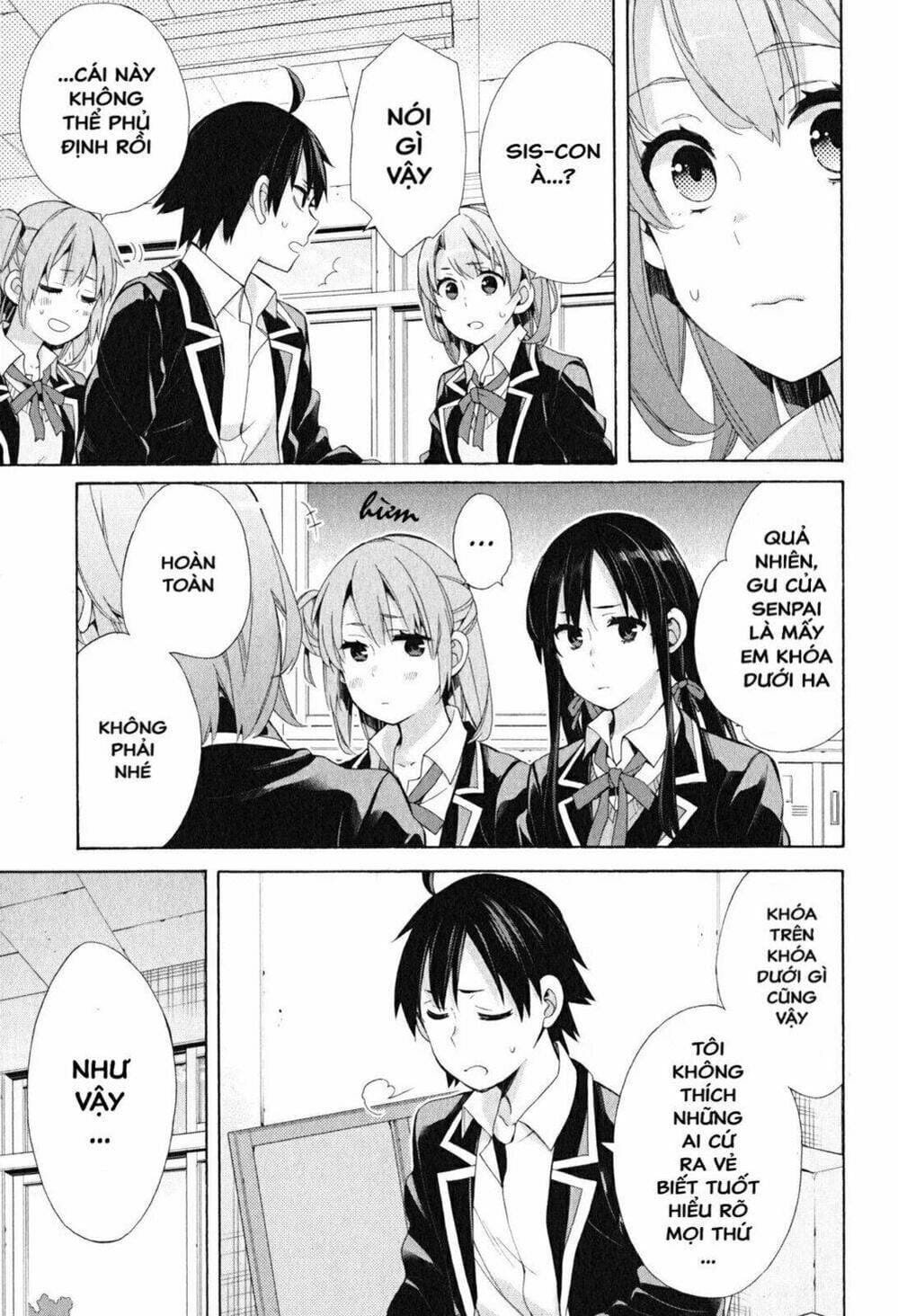 Truyện Tranh Chuyện Tình Thanh Xuân Bi Hài Của Tôi Quả Nhiên Là Sai Lầm - Oregairu trang 6