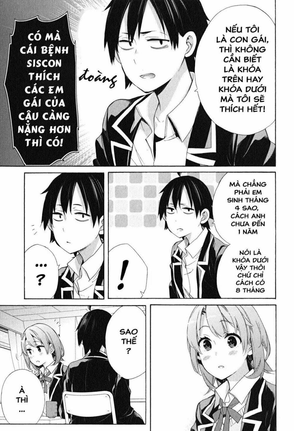 Truyện Tranh Chuyện Tình Thanh Xuân Bi Hài Của Tôi Quả Nhiên Là Sai Lầm - Oregairu trang 6