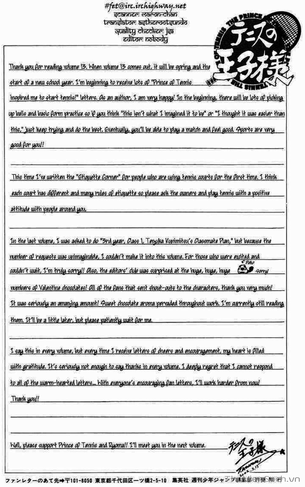 Truyện Tranh Hoàng Tử Tennis - Prince Of Tennis trang 3