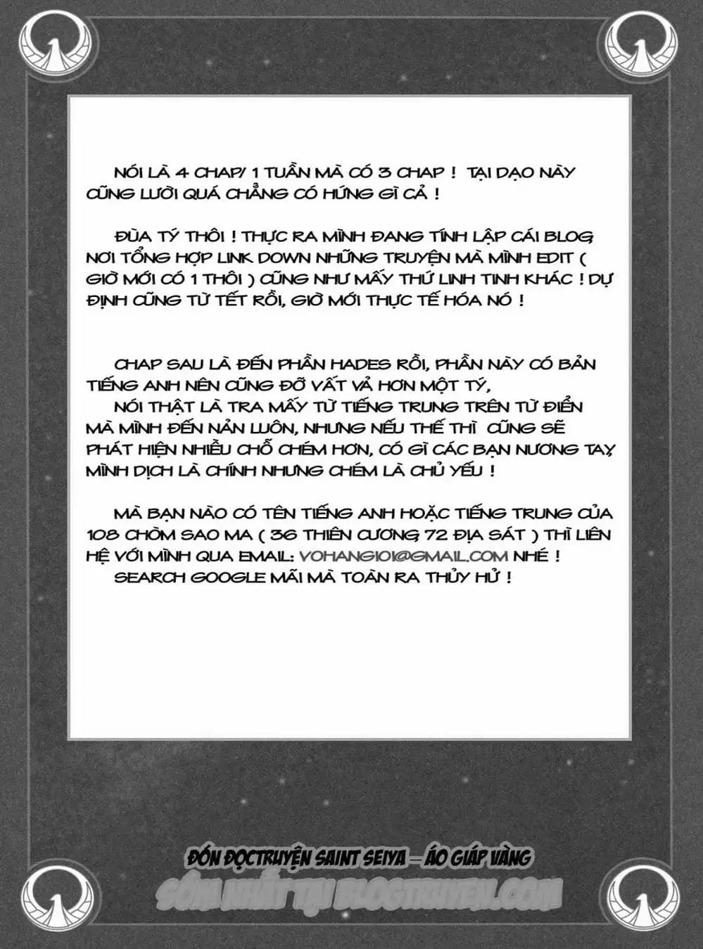 Truyện Tranh Áo Giáp Vàng - Saint Seiya trang 4