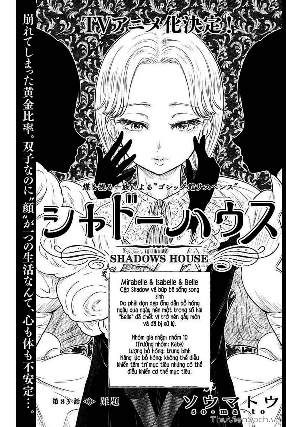 Truyện Tranh Gia Tộc Bóng Đêm - Shadows House trang 5