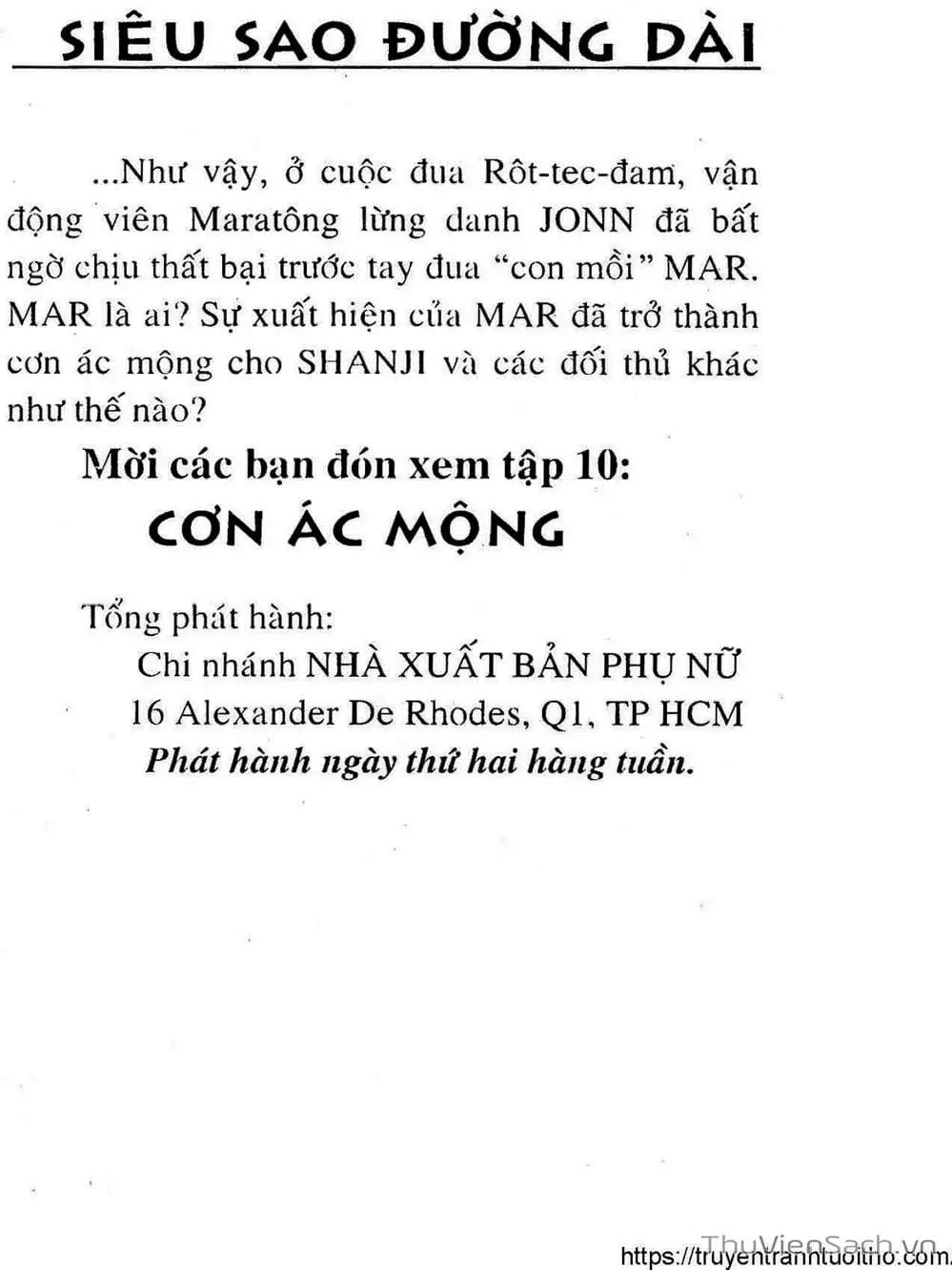 Truyện Tranh Siêu Sao Đường Dài trang 2
