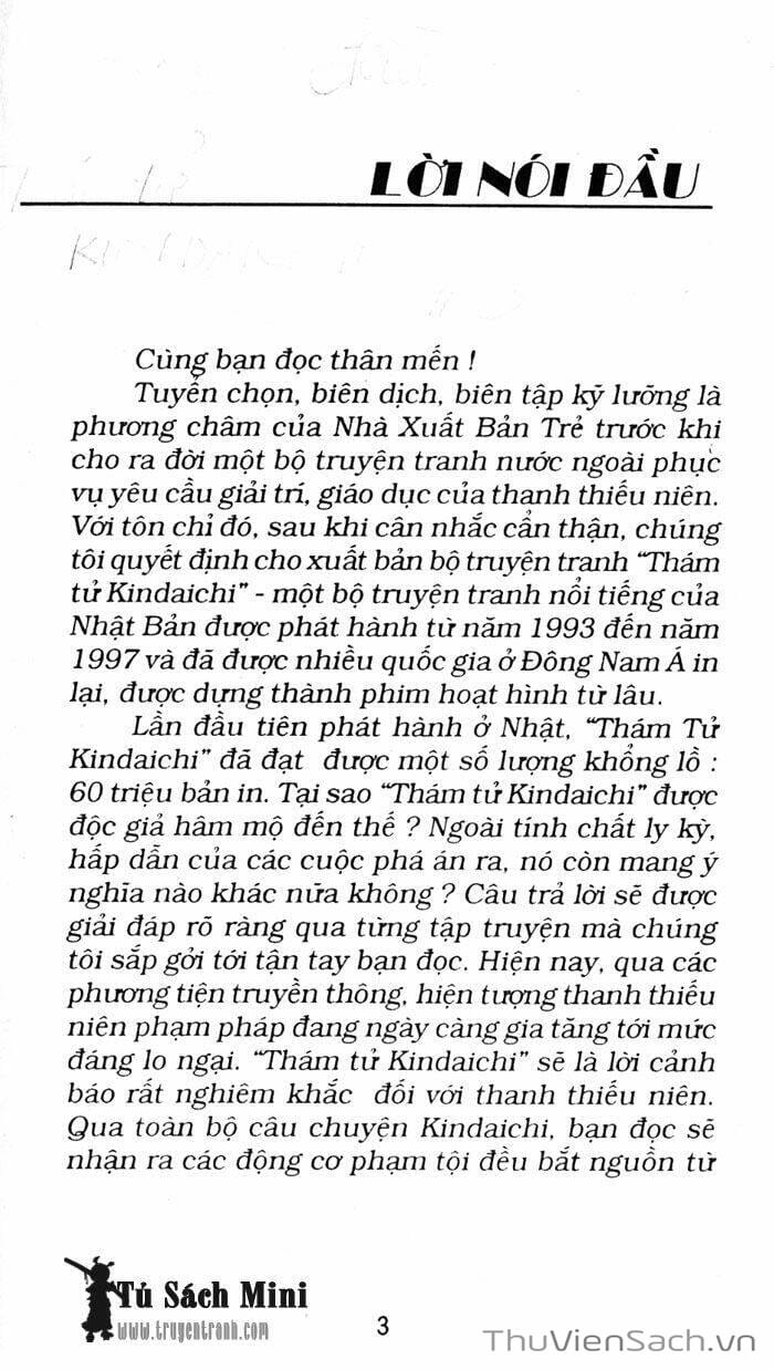 Truyện Tranh Thám Tử Kindaichi trang 4