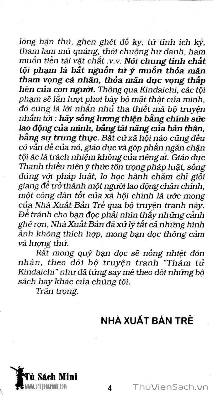 Truyện Tranh Thám Tử Kindaichi trang 4