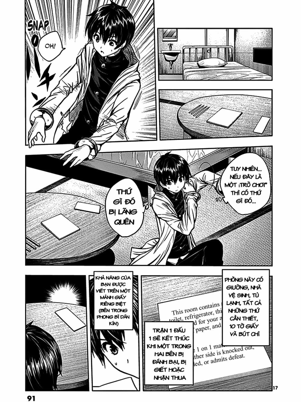 Truyện Tranh Trò Chơi Sinh Tồn - Deatte 5 Byou De Battle trang 3