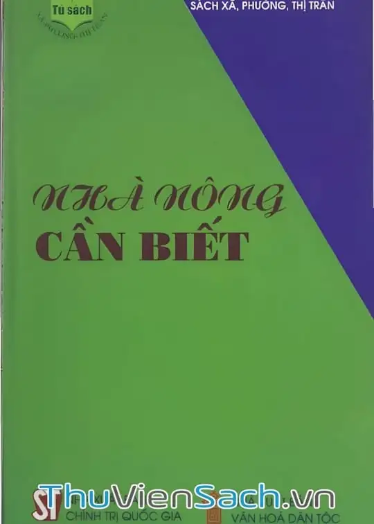 Ảnh bìa sách Nhà Nông Cần Biết