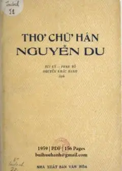 Thơ Chữ Hán Nguyễn Du