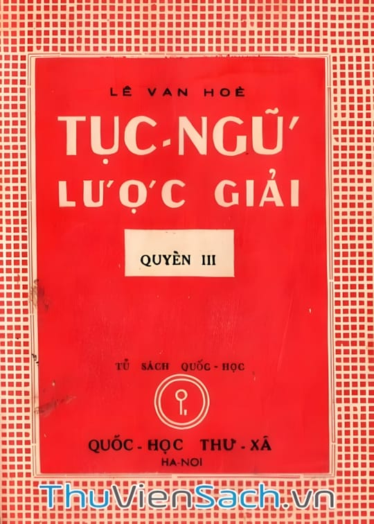Ảnh bìa sách Tục Ngữ Lược Giải - Quyển 3