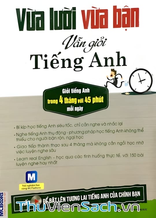 Ảnh bìa sách Vừa Lười Vừa Bận Vẫn Giỏi Tiếng Anh